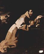 Francisco de Zurbaran St Francis in Meditation oil painting artist